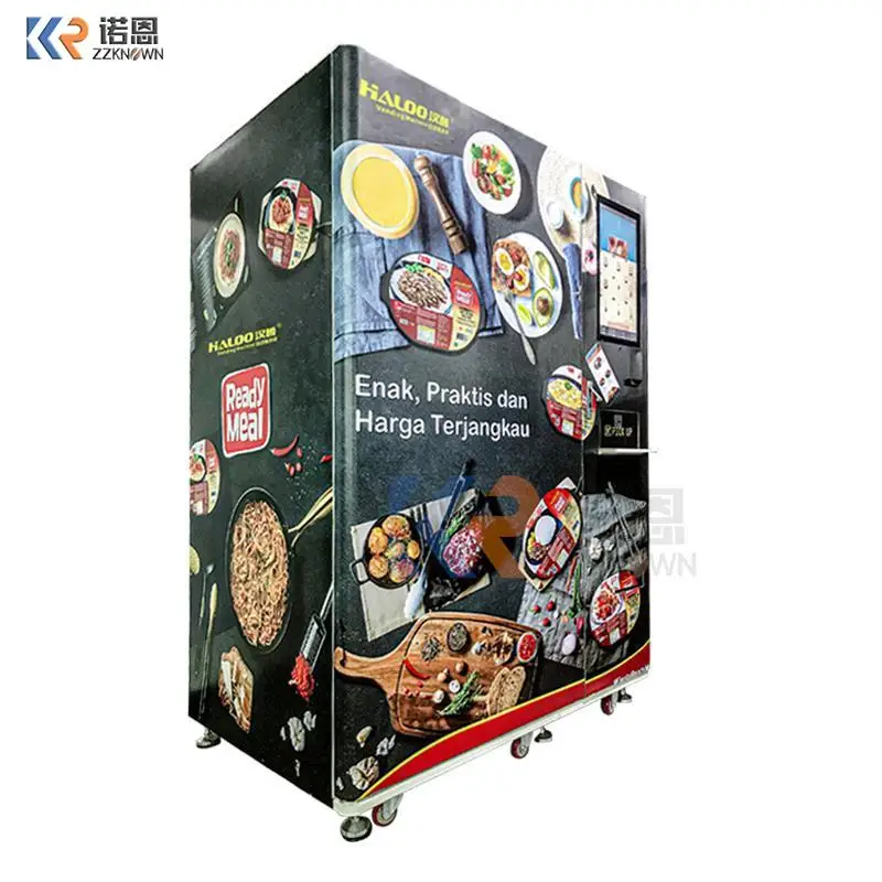 -18 C Degree Frozen Food Microwave Fast Heating Vending Machines Hot Food Vending Machines For Station Office Building