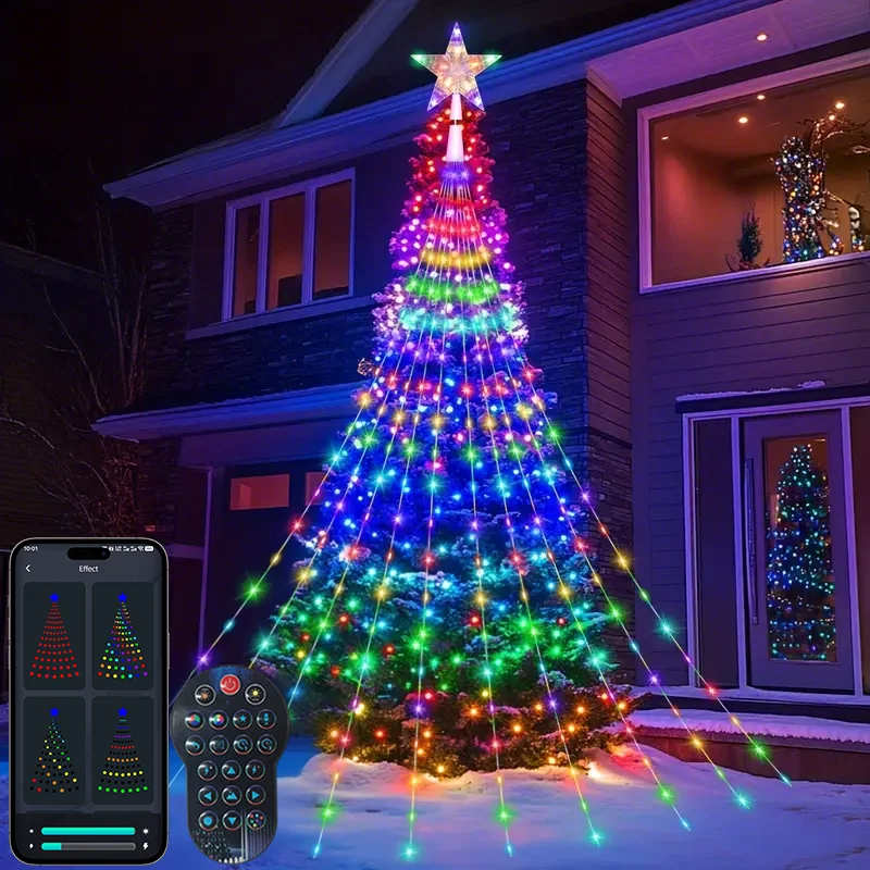 スマートクリスマスツリーライト-led-フェアリーライト-lntelligent-ideal-led-app-コントロール-diy-イメージ-パーティー用-クリスマスツリー装飾照明
