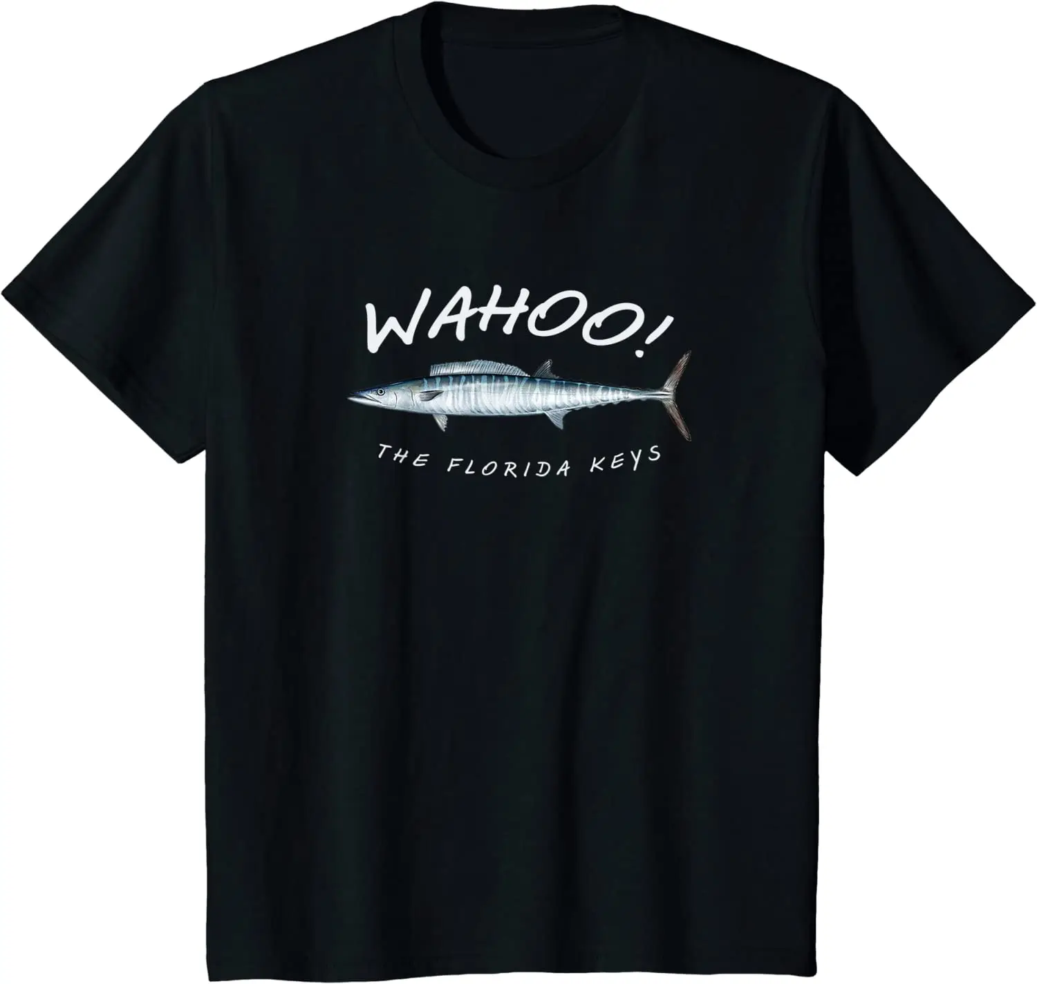 Wahoo Fish Florida Keys Fishing Islamorada Sport Anglers T-Shirt 100% Cotton O-Neck Short Sleeve Casual Mens T-shirt Size S-3XL