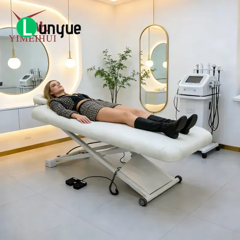 Height Adjustable Portable Massage Bed for Beauty Physical Therapy Examination Facial Treatment Sturdy Foldable Design