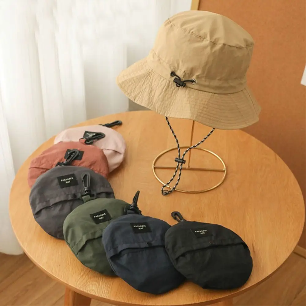 Summer Waterproof Bucket Hat Storage Bag Portable Fishing Cap Anti-UV Quick-drying Sun Hat Mountaineering