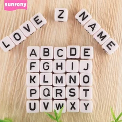 20/50/100Pcs White Square 10*10mm Acrylic Alphabet Letters Beads For Jewelry Making DIY Bracelet Necklace Jewelry Accessories