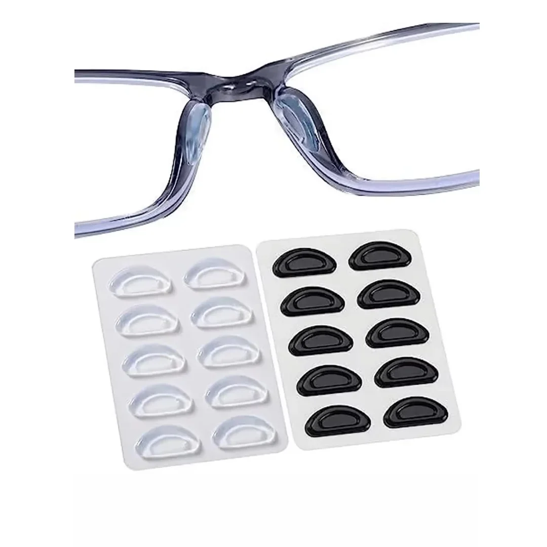 5/10 Paar Superklebende Rutschfeste Brillen-Nasenpads Weiche Silikon-Klebepads für Brillengestelle aus Kunststoff