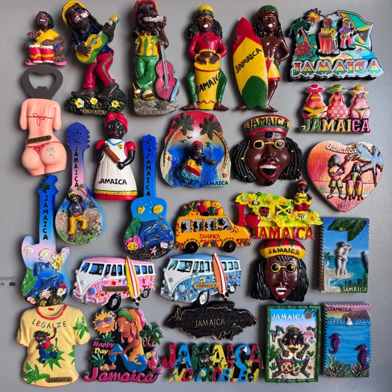 Jamaica Fridge Magnets North American Tourist Souvenir Creative 3D Surfboard Travel Souvenir Refrigerator Magnets Home Decor