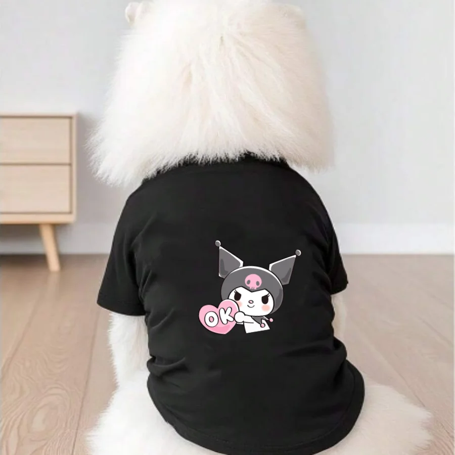 

Футболка с коротким рукавом для питомцев с принтом Куроми, дышащая и мягкая, подходит для всех сезонов.