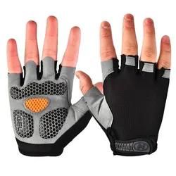 Cycling Gloves For Men And Women Mountaineering Fitness Yoga Driving Non-Slip Damping Leakage Finger Mesh Cloth Brea