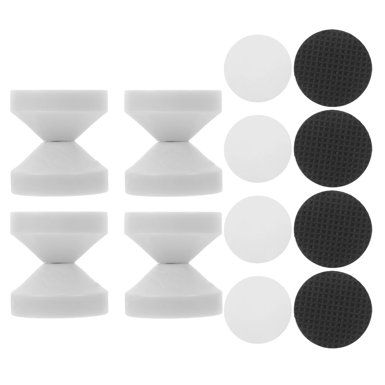 

4pcs Anti Headboard Stabilizer Furniture Bed Frame Noise Bumper Preventer Adjustable Height Bed Noise Stopper White Bedroom