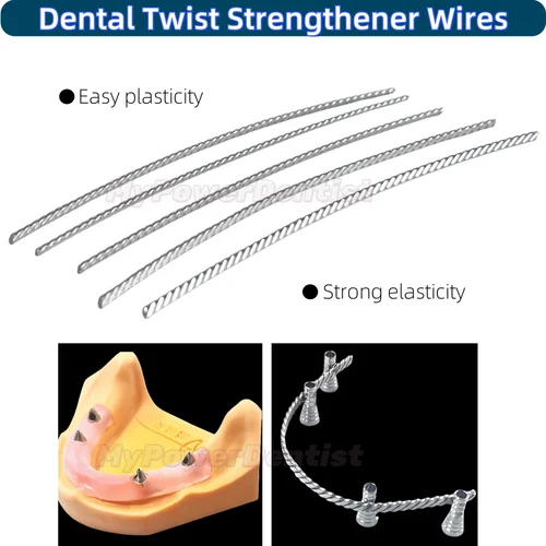 Cables fortalecedores de torsión dental para implante de im, curante similar de 4 pulgadas de longitud