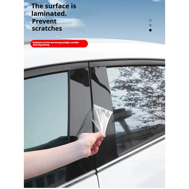 8 قطعة أسود مركز العمود نافذة الكسوة يغطي B C-عمود ملصقات اكسسوارات لسيارات BMW X5 E70 E71 G05 2000-2024 2018 2019 2020 2021