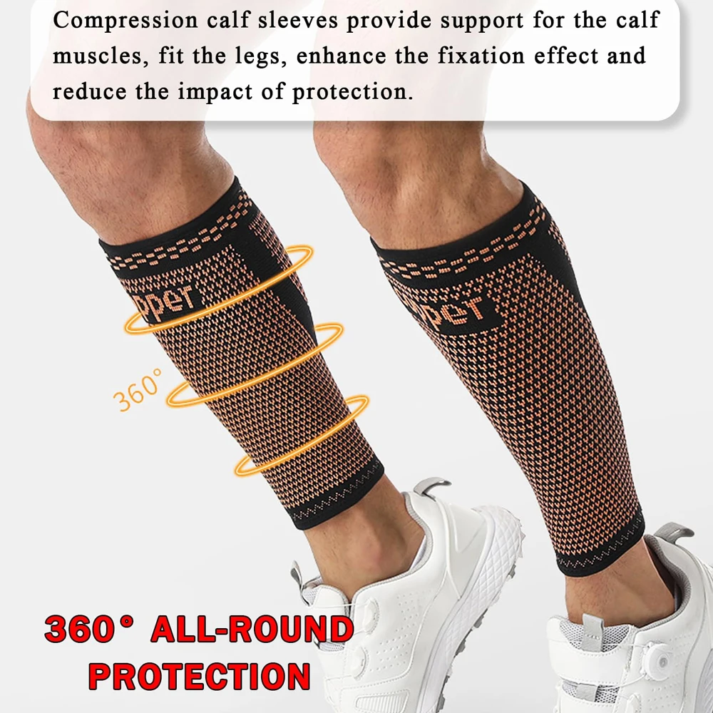 남녀공용 구리 성분 함유 종아리 압박 슬리브 1/2개, - Compression Sleeve Calf 리뷰 및 가격