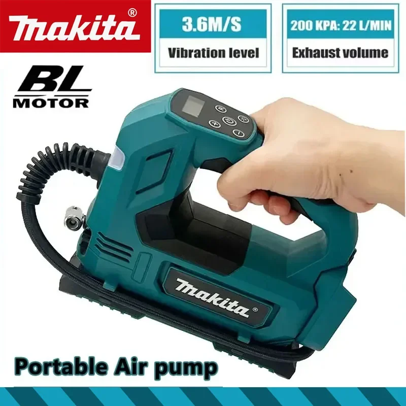 

Портативный беспроводной воздушный компрессор Makita 2026 с насосом, 18В, электрический, для накачивания шин автомобиля, велосипеда, мячей