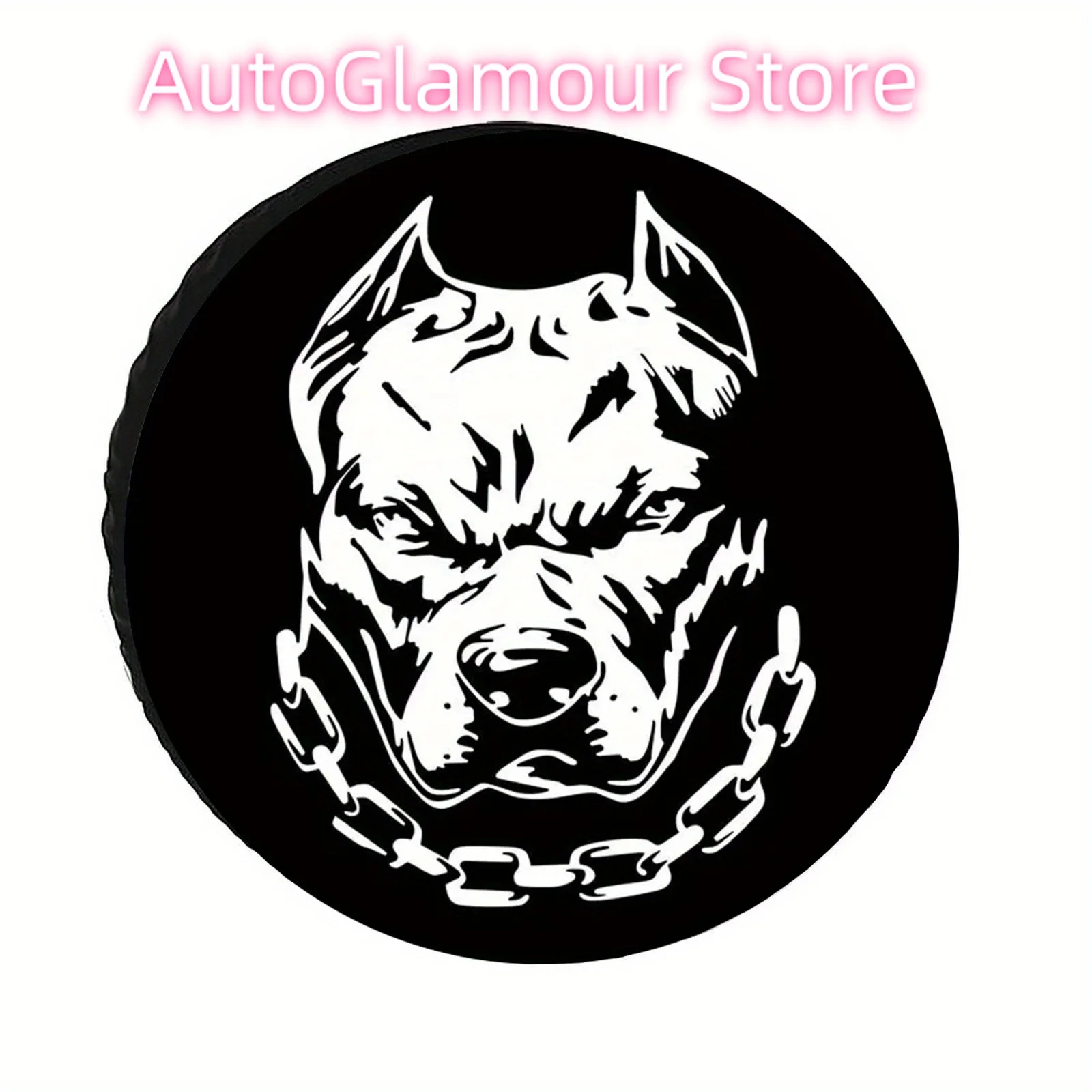 

1pc Polyester Spiked Dog Chain Design Car Spare Tire Cover, All-Weather Protection for SUV, Truck, Trailer, RV - Durable, Lightw