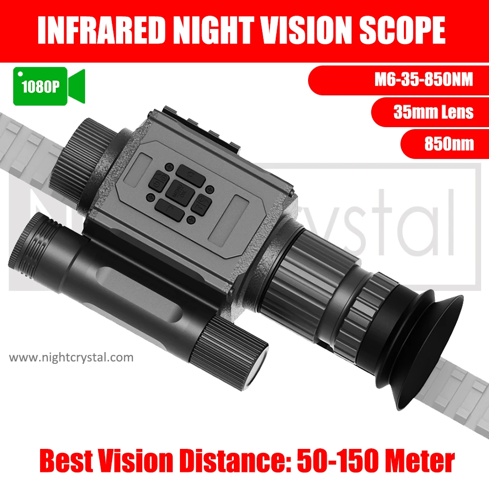 Megaorei NK008 Plus M6A 1080p HD Digitale Monoculaire Infraroodkijker met Dag- en Nachtzicht Ingebouwde IR-verlichting voor de Jacht