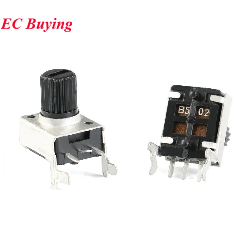 20 Stück/5 Stück RV09 RV0931 Potentiometer seitlich verstellbarer Griff 15 mm 20 mm Welle 1K/B102 5K/B502 10K/B103 50K/B503 100K/B504 WH09 0931
