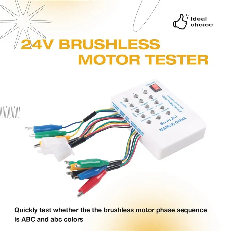 AT05-2Pc 24V/36V/48V/60V/72V Electro Car E-Bike Scooter Brushless Motor Controller Tester Electronic Module High Performance