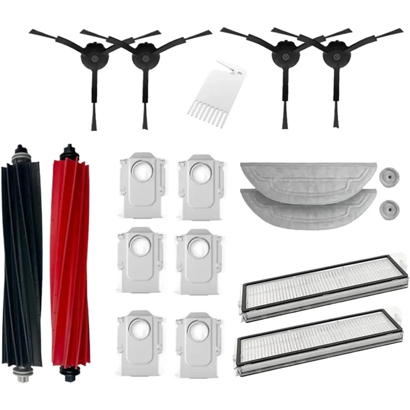 Baam-kit de peças de reposição para roborock s8 maxv ultra/s8 max acessórios aspirador rolo escova filtro hepa pano mop