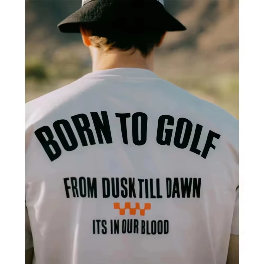 

2025 Summer fashion new styles DEVEREUXE GOLF Cotton Printed Tshirt High Quality Round Neck Short Sleeve Clothes and Comfortable