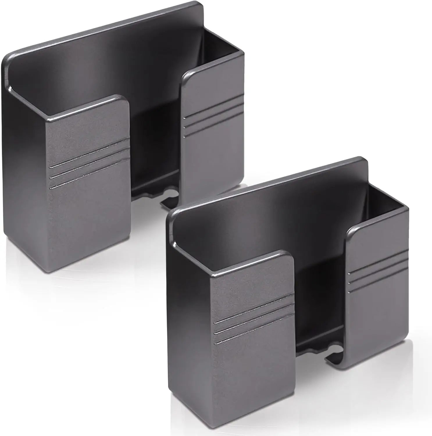 

Настенный держатель для телефона (2 шт.) с клейкой основой и отверстием для кабеля – для спальни, кухни, офиса – серый