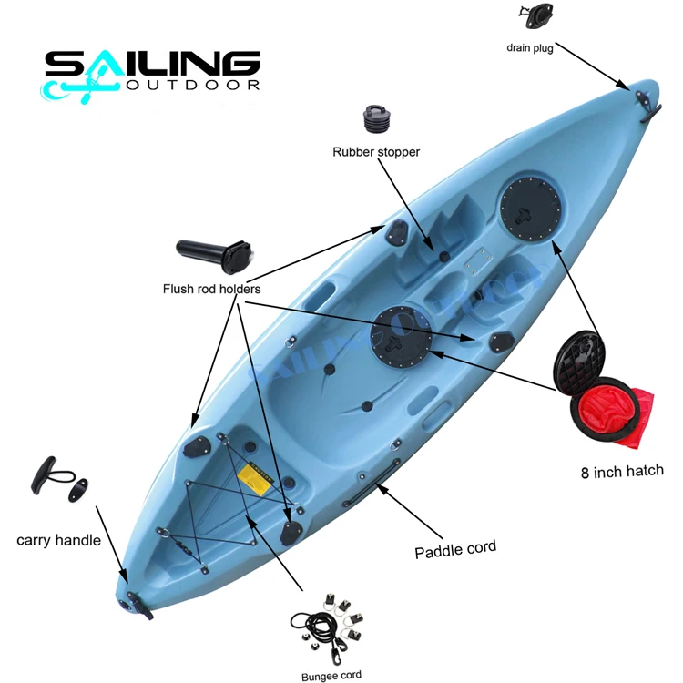 Kayak Manufacturer Single person fishing canoe kayaks Premium Sit On Kayak