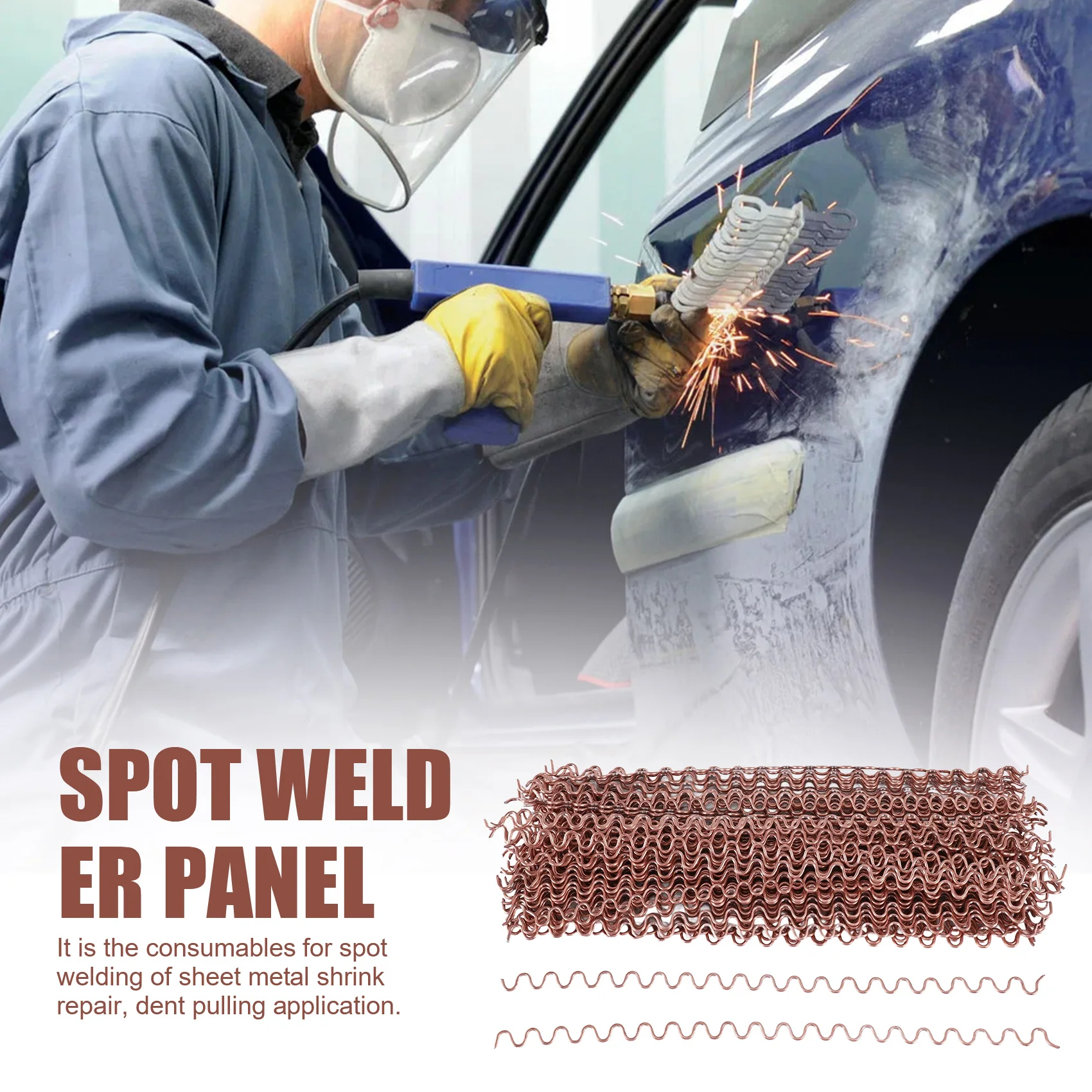 100 шт. вмятины вытягивающая волна 320 мм длиной 2 мм диаметром Автомобильный ремонт вытягиватель вмятин панель точечной сварки вытягивающие провода