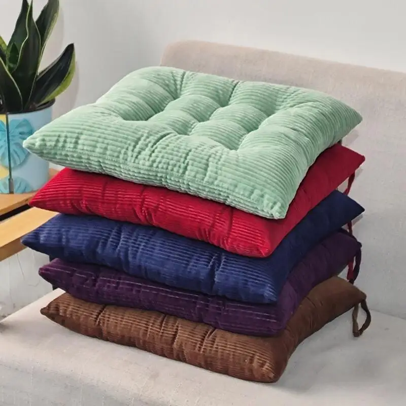 

Corduroy Seat Cushion Large Square Thicken Chair Pad Tatami Floor Pillow Cushion For Home Office Patio Dining Chairs 45x45cm