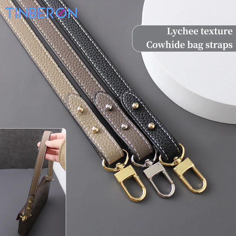 

TINBERON Bag Strap Luxury Design Leather Shoulder Strap for Bag 59cm Underarm Bag Strap Accessories Women's Handbag Handle Strap