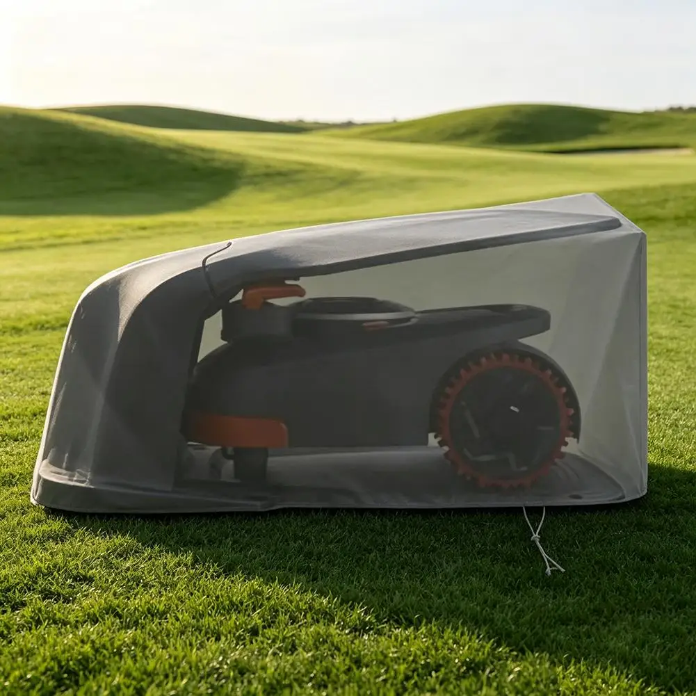 Waterproof Black Robotic Mower Cover For Automatic Grass Trimmer Protection Against Rain Dust Sun Outdoor Garden Furniture Cover
