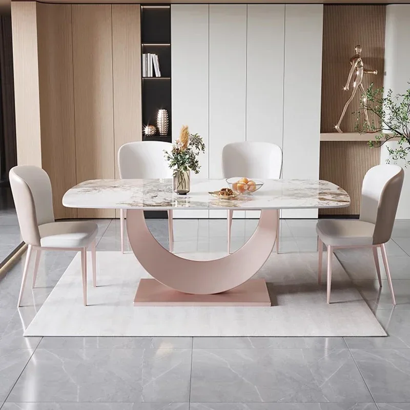 Luxury Mobile Dining Table Coffee Restaurant Desk Study Modern Gaming Dining Table Designer Mesas De Jantar Salon Furniture