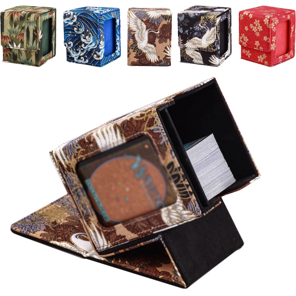 

Card Deck Box Magic TCG MTG Board Games Commander 100+ Sleeved Card PU Card Storage Box For MTG Magic YuGiOh PTCG Cards