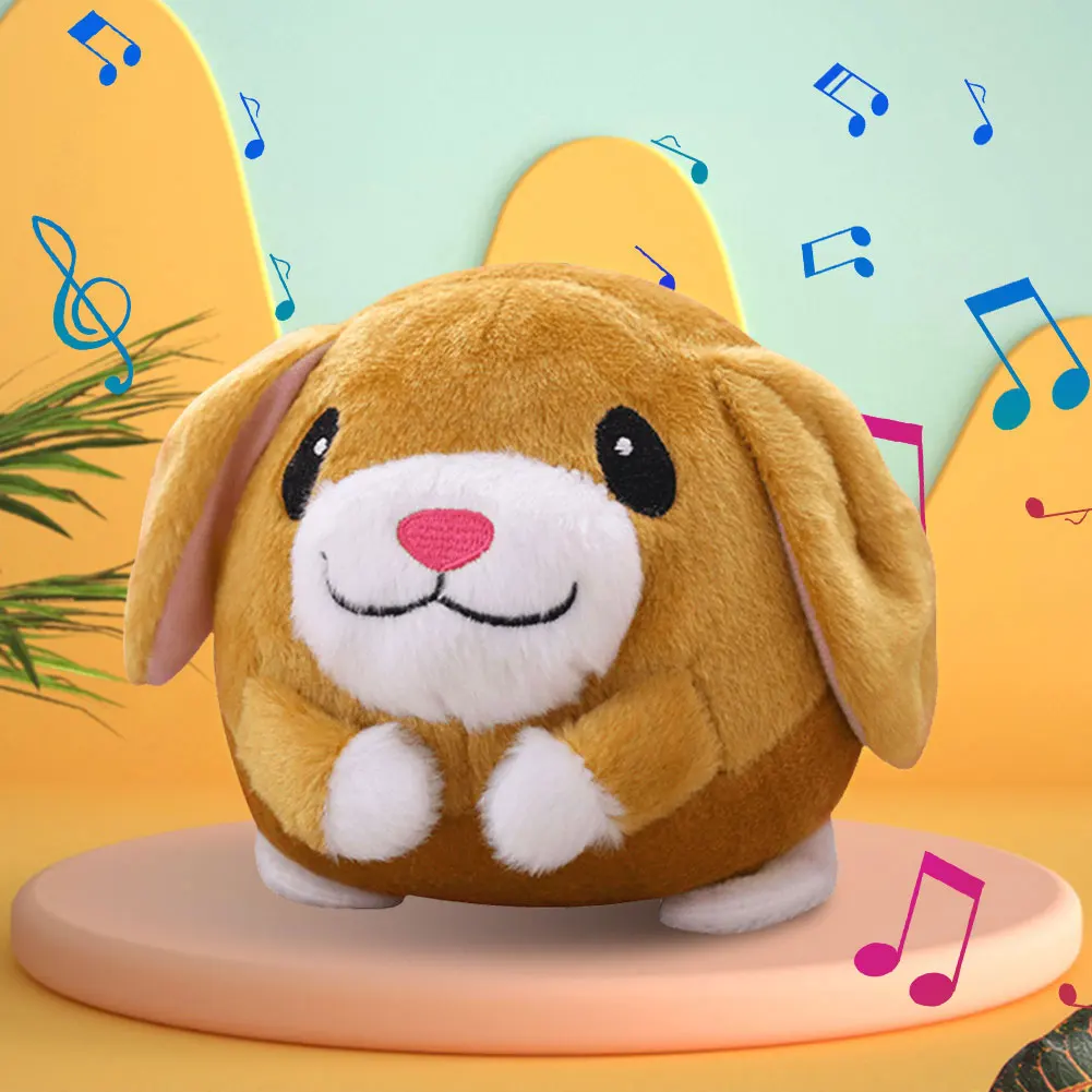 Cochoneta de dibujos animados, juguete de peluche para mascotas en movimiento activo, pelota lavable para perros, bolas que rebotan recargables por USB para perros y gatos