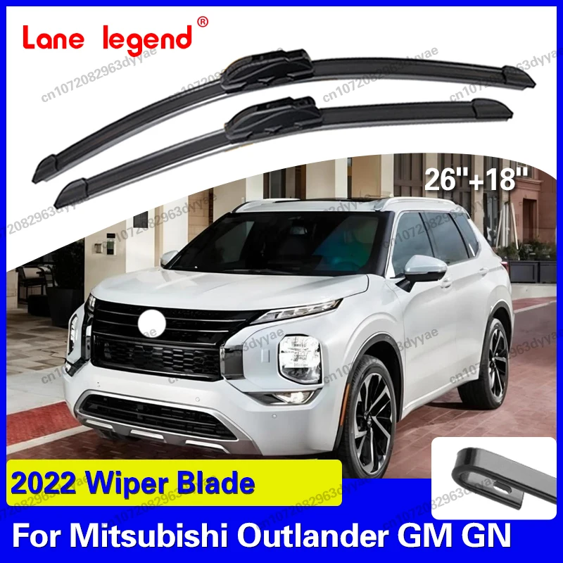 

Front Windscreen Wiper Blades For Mitsubishi Outlander GM GN 2022 Car Windshield Replacement Parts 2Pcs 26"+18"