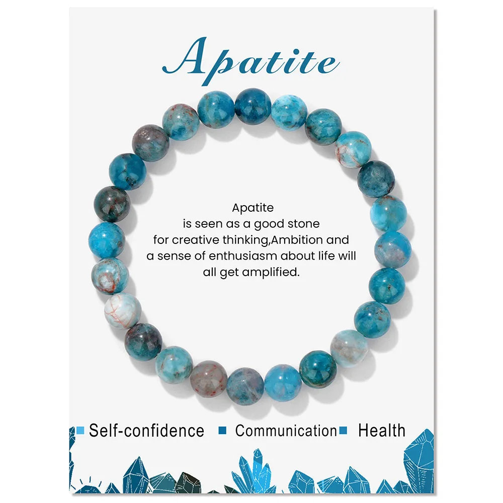 Trend ige Naturstein perlen Tigerauge Armband 8mm runde Amazonit Howlite Quarz Perlen elastische Armbänder Frauen Männer Yoga Schmuck – Detail 8