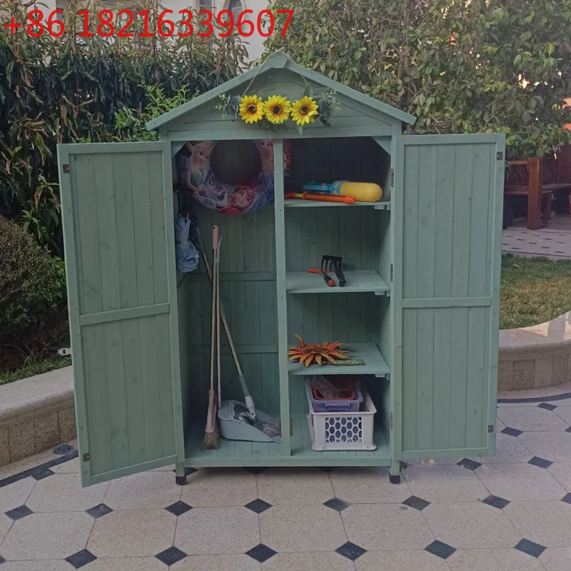 

Водонепроницаемый солнцезащитный шкаф для хранения на открытом воздухе, открытый садовый балкон, ящик для перчаток, ящик для хранения, садовый деревянный ящик для инструментов