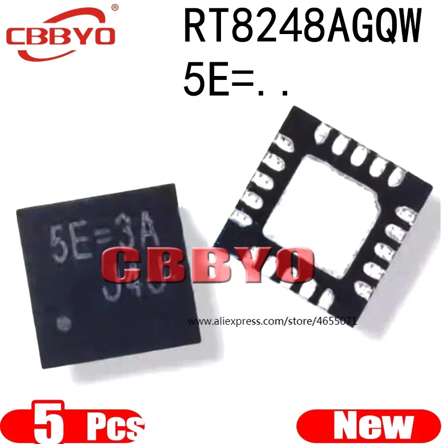 (5piece)100% New RT8248AGQW RT8248A For Code : 5E=.. QFN-20 Chipset