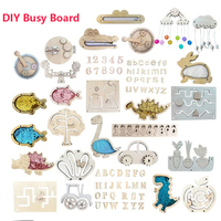 Kids Montessori Baby Activity Busy Board DIY Toy Early Educational Teaching Aids Learning Skill Part Cognition Toys Game Puzzle