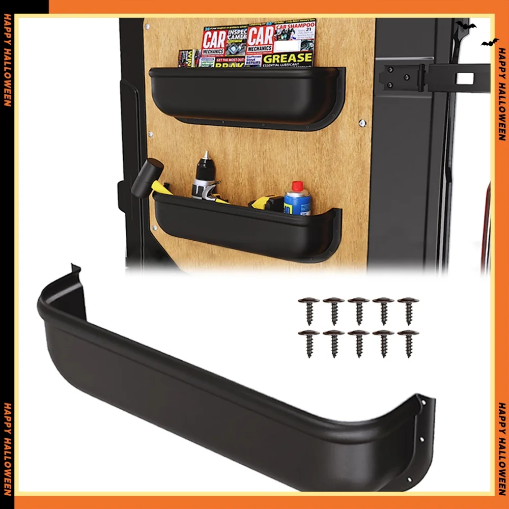 

RV Universal Armrest Door Storage Black Bracket Tray Space-Saving Organizer Multi-Function Interior Accessories For Camper Van
