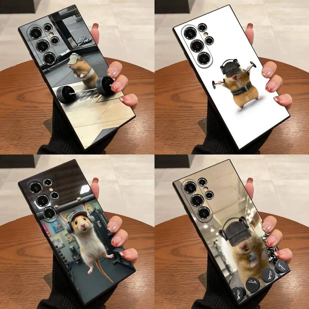 

Gym Hamster Mouse Gymnasium Phone Case For Samsung S25,S24,S21,S22,S23,S30,Ultra,S20,Plus,Fe,Lite,5G Black Box