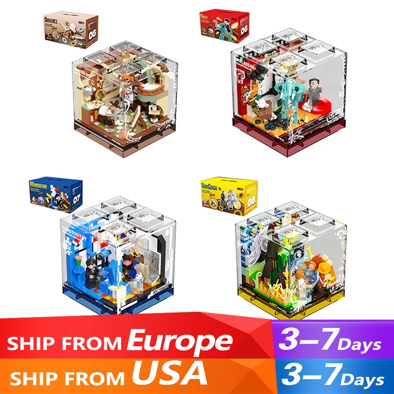 

AREA-X Inspiration Art Box Building Blocks Starry Gifted Timeless Constitut Construction Bricks Set with Transparent Cover Toy