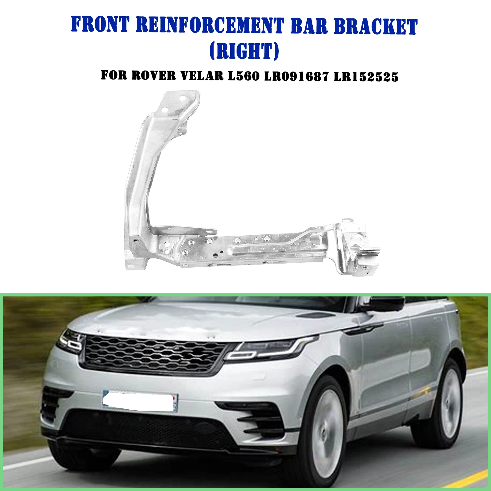 Front Bumper Reinforcement Bar Bracket For Land Rover Range Rover Velar L560 2017-2024