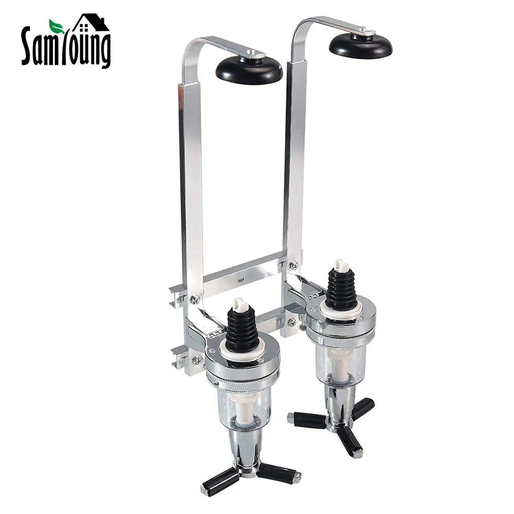 

2 Bottle Liquor Dispenser Wall Mount Cocktail Shaker Stand Wine Rack Beer Alcohol Bar Beverage Dispenser Cocktail Alcohol Tool