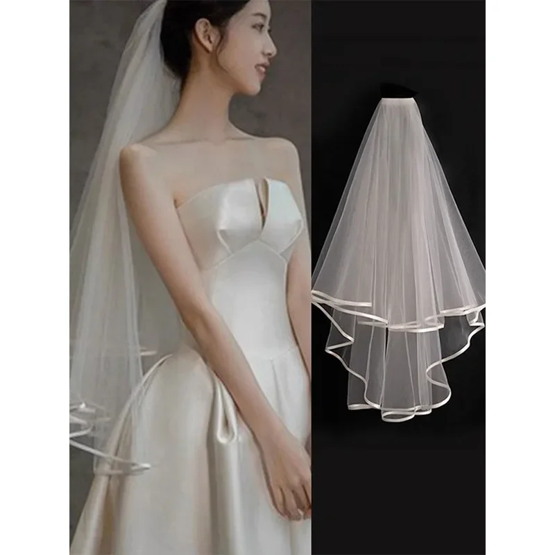 

Customized Head Veil Wedding Dress Soft Main Ceremony Proposal And Certification Super Fairy Fluffy