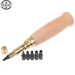 Automatic Belts Punch Replaceable Mute Rotary Punching Punchers Leather Punch Watch Craft Tool Hole Punch Screw Drill Tip Die