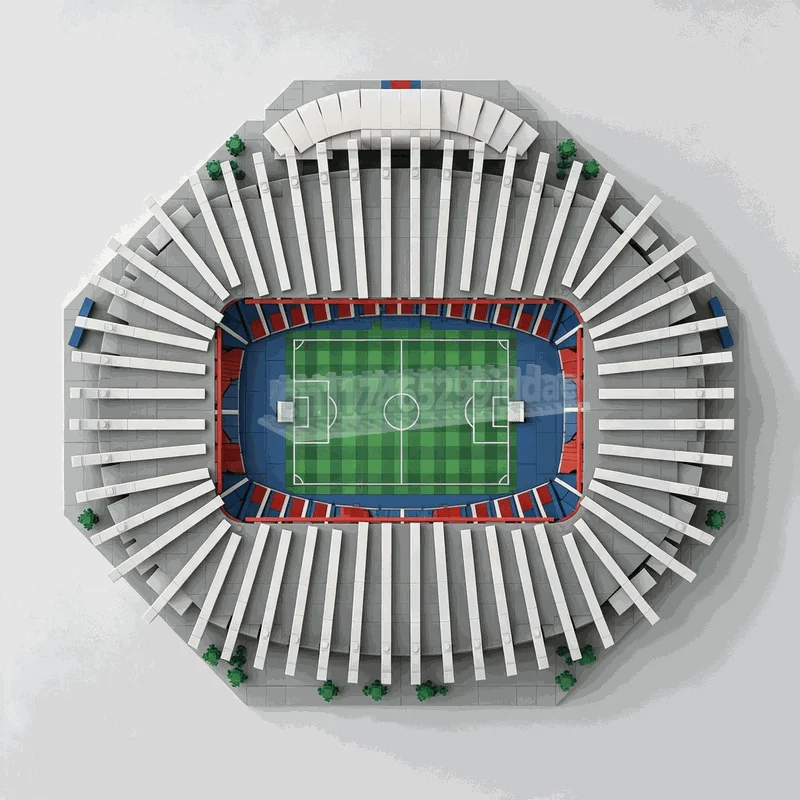 6115PCS MOC Classic Paris Football Stadium Arena Architecture Model Custom Puzzle DIY Building Bricks Assembly Collection Gift