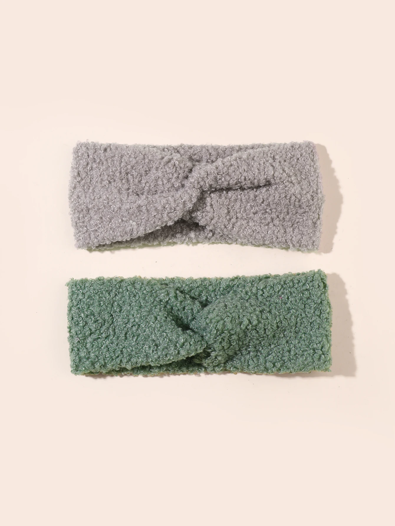 المخملية الطفل الشتاء عقال لحديثي الولادة بنين بنات اليدوية العصابات الشعر المرنة بوتيك خمر عمامة الدافئة أغطية الرأس 2 قطعة #6