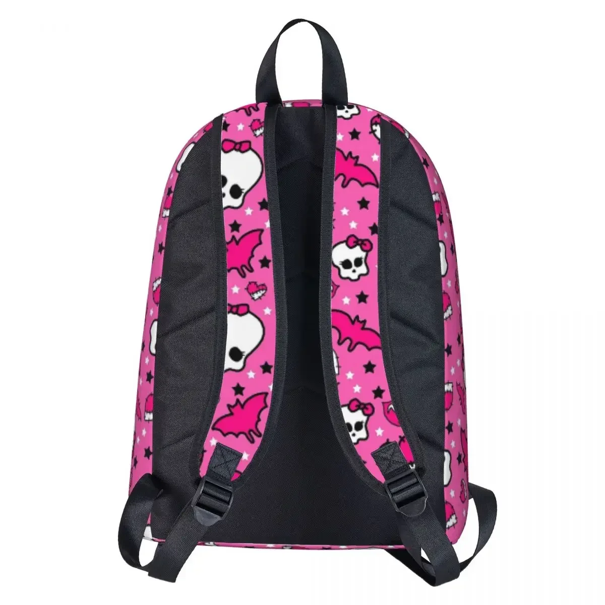 Monster High Pretty Pink Pattern Backpack Boys Girls Bookbag Students School Bags Travel Rucksack Shoulder Bag Large Capacity