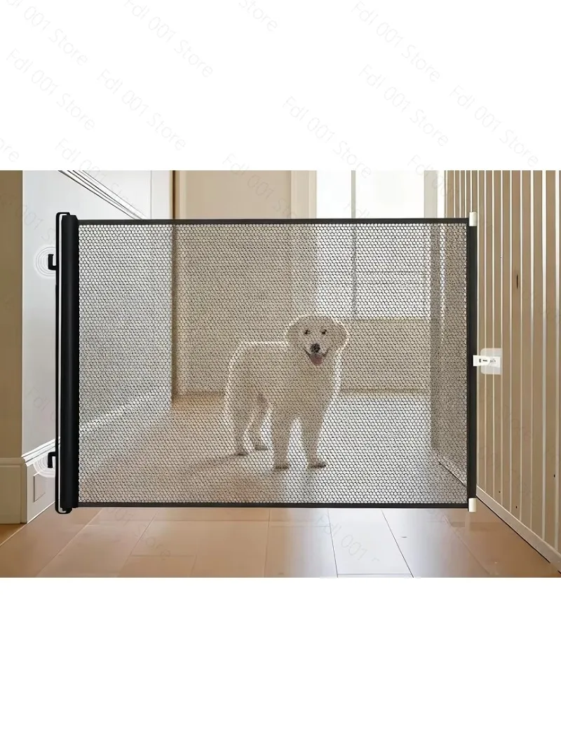 Environmentally friendly anti-cat escape door Staircase walkway Isolation net Retractable solid plastic pet fence Anti-jump