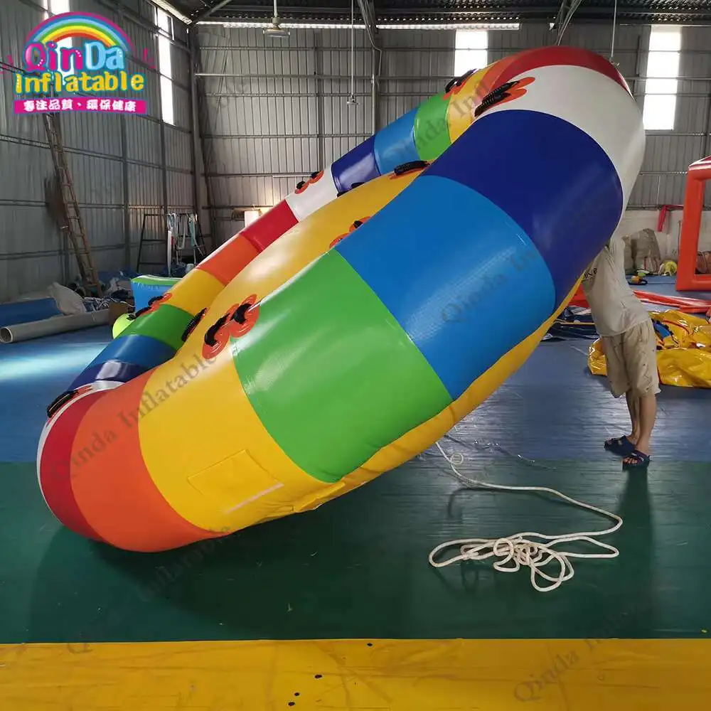 3.5m Diameter Inflatable Flying Towable Saturn Customized Inflatable Water Disco Boat For Water Play Equipment