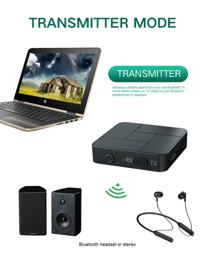 Wireless transmitter audio Bluetooth 5,0 KN326 kn321 Adapter Audio empfänger für Tv Computer Projektion Kopfhörer Verstärker Lautsprecher