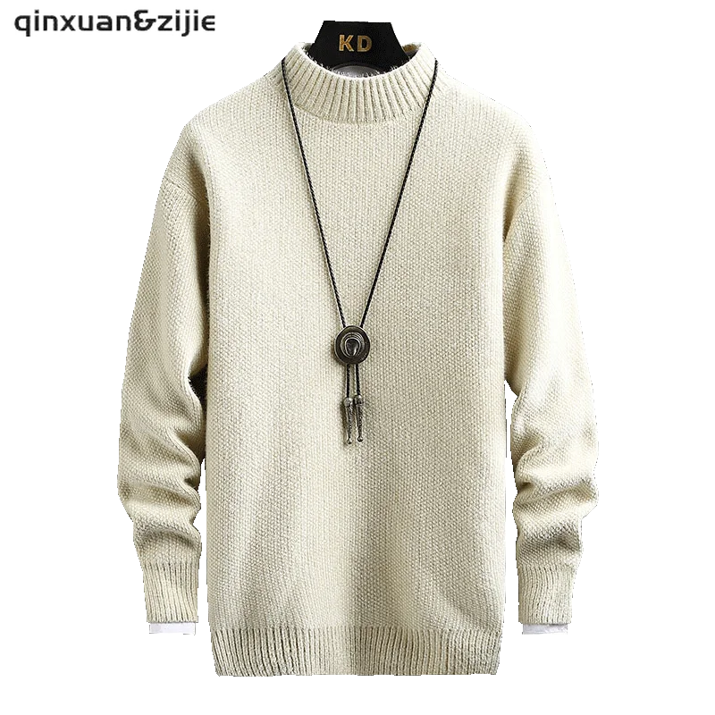 

2022 Korean Sweaters Men Autumn Solid Color Wool Sweaters Slim Fit Women Street Wear Mens Clothes Knitted Sweater Men Pullovers