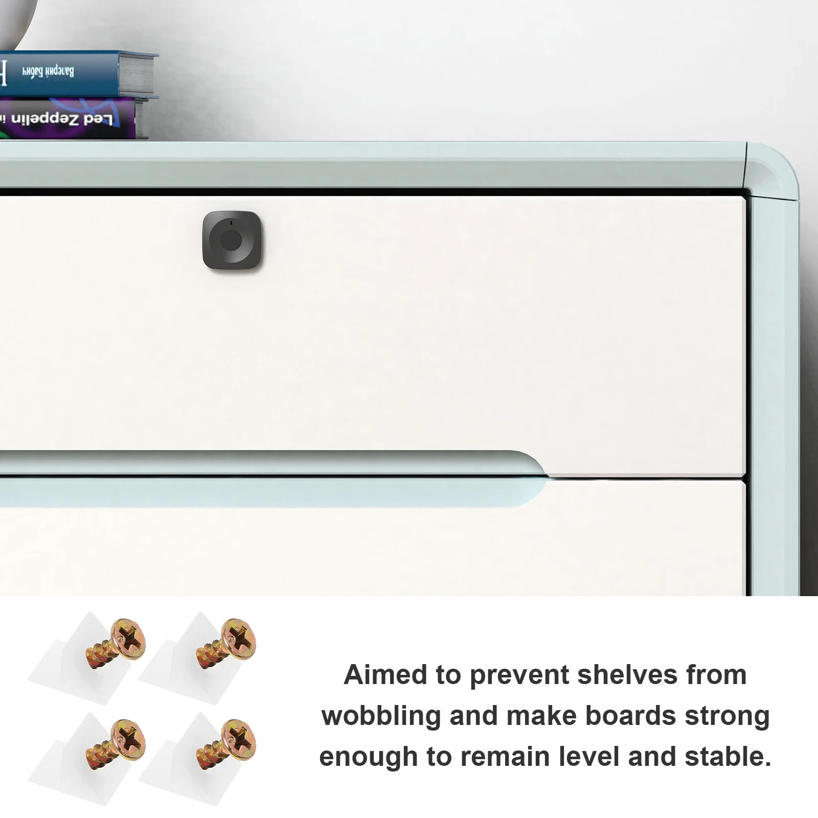 

50Pcs Back Panel Corner Code Drawer Sagging Repair Kit Heavy Duty Iron Screws Furniture Bottom Support Drawer Sagging Wedge